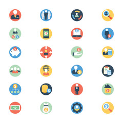 Businessperson Flat Rounded Icons Pack
