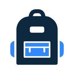Backpack, camping, education, travel bag icon