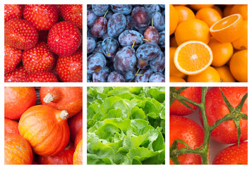 Fruits and Vegetables, Healthy food backgrounds
