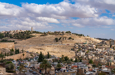 Obraz premium View of the Mount of Olives, Jerusalem, Israel