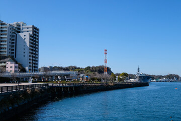 Fototapeta na wymiar 神奈川県の横須賀港