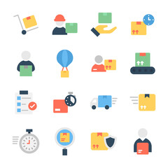 Delivery Worker and Delivery Payment Flat Vectors Pack 