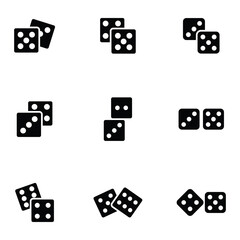 Indoor Dice Game Solid Vectors Pack 