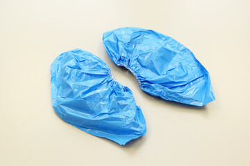 Shoe cover disposable for hospital or chemical laboratory.