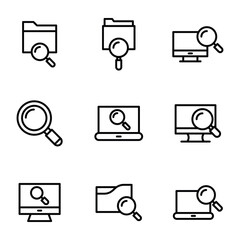 
Search and Explore Line Vectors Pack 
