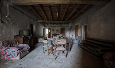 interior of the old house