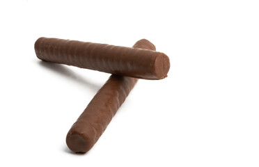 chocolate rolls isolated