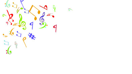 Musical Signs. Modern Background with Notes. Vector Element for Musical Poster, Banner, Advertising, Card. Minimalistic Simple Background.
