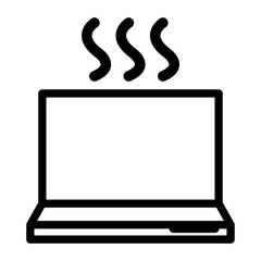 Computer overheating icon