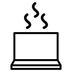 Computer overheating icon