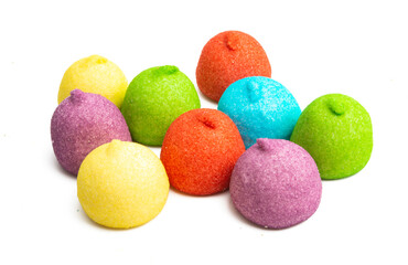 fruit marshmallows isolated