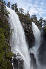 Upper part of the Hesjedalsfossen Norway