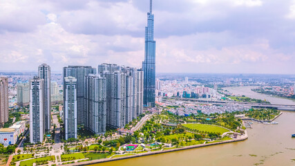 Landmark 81 is a super-tall of Vinhomes Central Park in Ho Chi Minh City, Vietnam. 