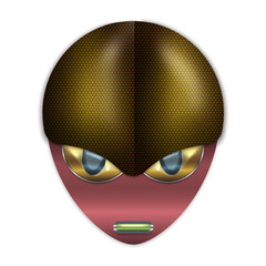 Dekorative Gesicht Darstellung.