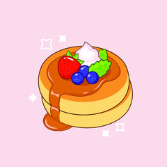 Icon vector pancakes dessert bakery pattern background wallpapers for kitchen cooking menu or restarurant
