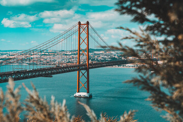 suspension bridge in lisbon