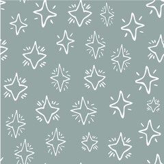 Seamless vector background wallpaper cute stars pattern for fabric or textile print