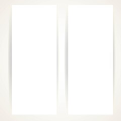 Two vertical blank banners on a white background
