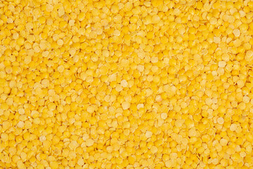 Yellow lentils. Legumes background.