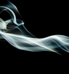 Naklejka premium Smoke on black background