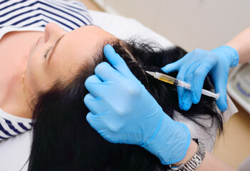 Plasma treatment, plasmolifting or PRP method point the introduction of the patient's own plasma...