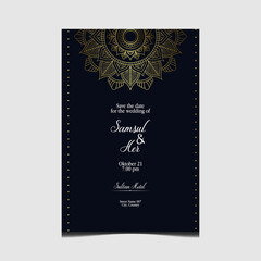 Mandala template with elegant, classic elements. Great for invitation, flyer, menu, brochure, background Premium Vector