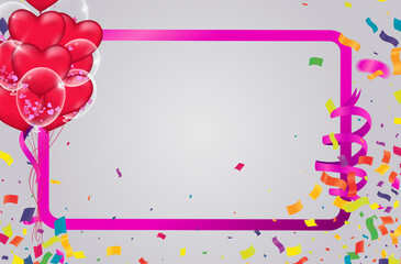 Creative realistic paper cut vector illustration of happy birthday postcard
