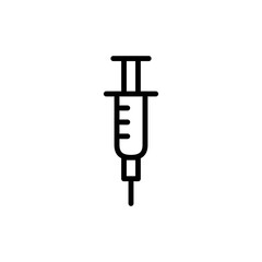 Medical syringe icon. Drug injection sign. Vaccination symbol.