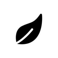 Herbal leaf icon in line design style.