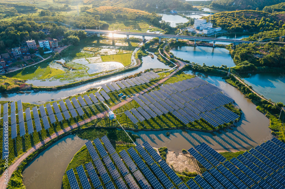 Wall mural Solar power plant