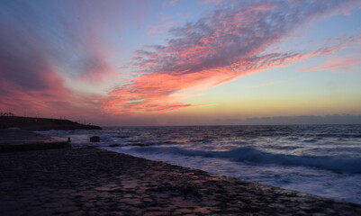 Sunset on the Mediterranean sea 
