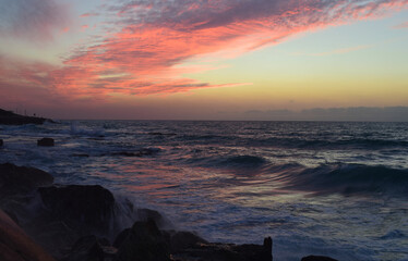 Sunset on the Mediterranean sea 