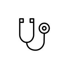 Stethoscope icon in line design style. Medical diagnosis sign.