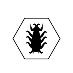 Antivirus icon. Virus in pentagon sign eps ten