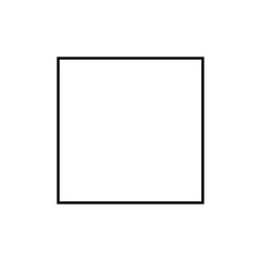 Square sign. Simple geometric shapes for kids sign. eps ten