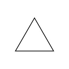 Fototapeta premium Triangle sign. Simple geometric shapes for kids sign. eps ten