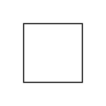 Square sign. Simple geometric shapes for kids sign. eps ten