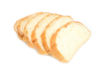 Sliced bread isolated on a white background.