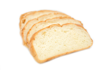 Sliced bread isolated on a white background.