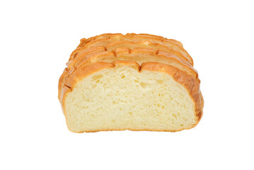 Sliced bread isolated on a white background.