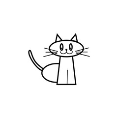 Figure cat for children sign. eps ten