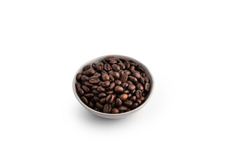 beans in bowl on white background