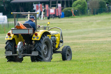 tractor on the field