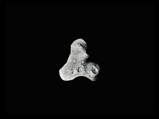 large asteroid on a black background