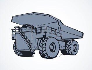 Dump truck. Vector drawing