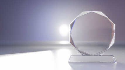 Crystal trophy for advertisement your product content