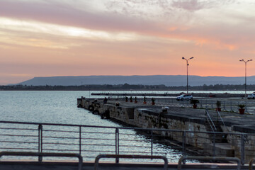 sunset on the pier