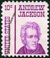 USA - 1965: shows portrait Andrew Jackson (1767-1845), seventh President of the USA, 1965