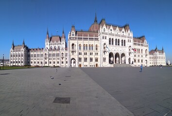 Fototapeta na wymiar Parliament building in Hungary, panorama.