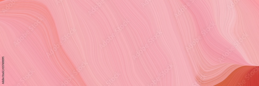 Aufkleber landscape orientation graphic with waves. modern waves background design with pastel magenta, modera